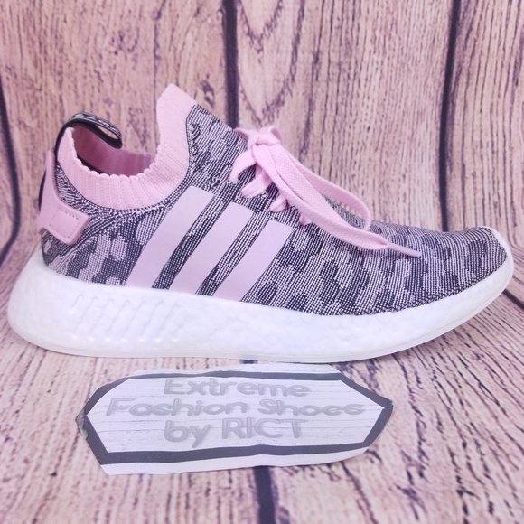 adidas Shoes - Adidas NMD R2 Primeknit Womens Shoes Pink Gray